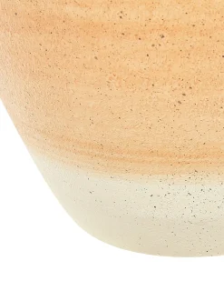 Hot Beliani Vaso decorativo SKIONE Ceramica 34 cm Marrone chiaro Arancione Beige