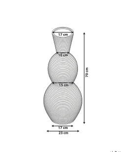 Hot Beliani Vaso decorativo SYMI Rattan 70 cm Naturale