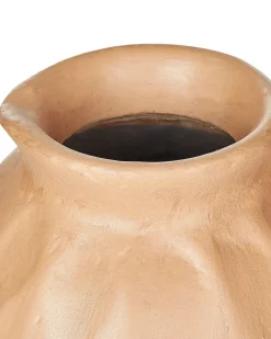 New Beliani Vaso decorativo TAIPING Ceramica 46 cm sabbia Beige