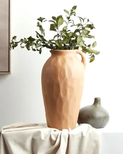 New Beliani Vaso decorativo TAIPING Ceramica 46 cm sabbia Beige