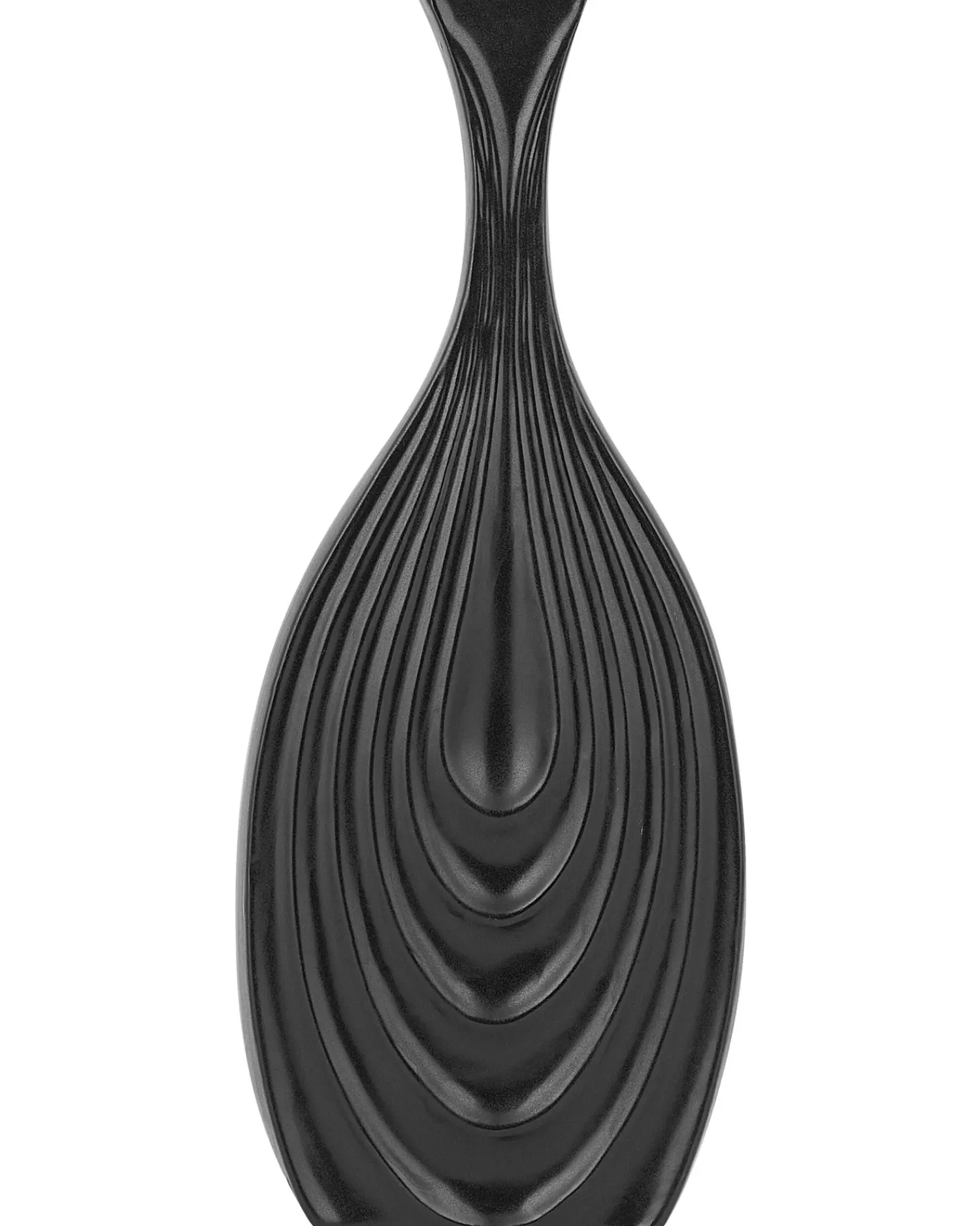 Beliani Vaso decorativo THAPSUS Ceramica 39 cm Nero