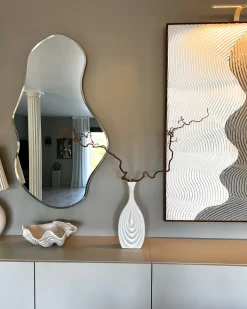 Sale Beliani Vaso decorativo THAPSUS Ceramica 39 cm Bianco