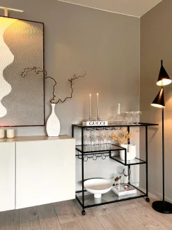 Sale Beliani Vaso decorativo THAPSUS Ceramica 39 cm Bianco