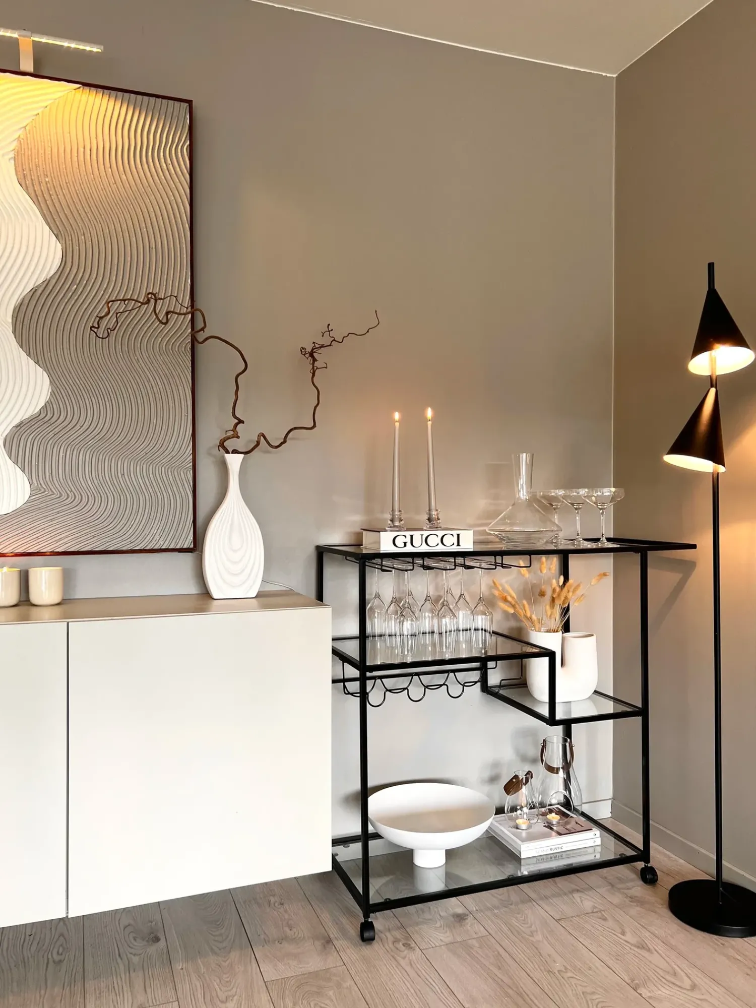Sale Beliani Vaso decorativo THAPSUS Ceramica 39 cm Bianco