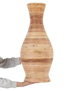 Outlet Beliani Vaso decorativo TRINISA Rattan Naturale