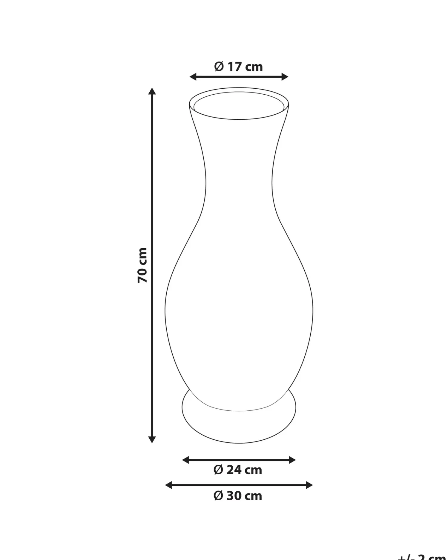 Outlet Beliani Vaso decorativo TRINISA Rattan Naturale