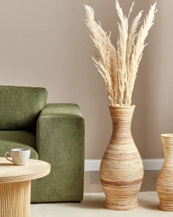 Outlet Beliani Vaso decorativo TRINISA Rattan Naturale