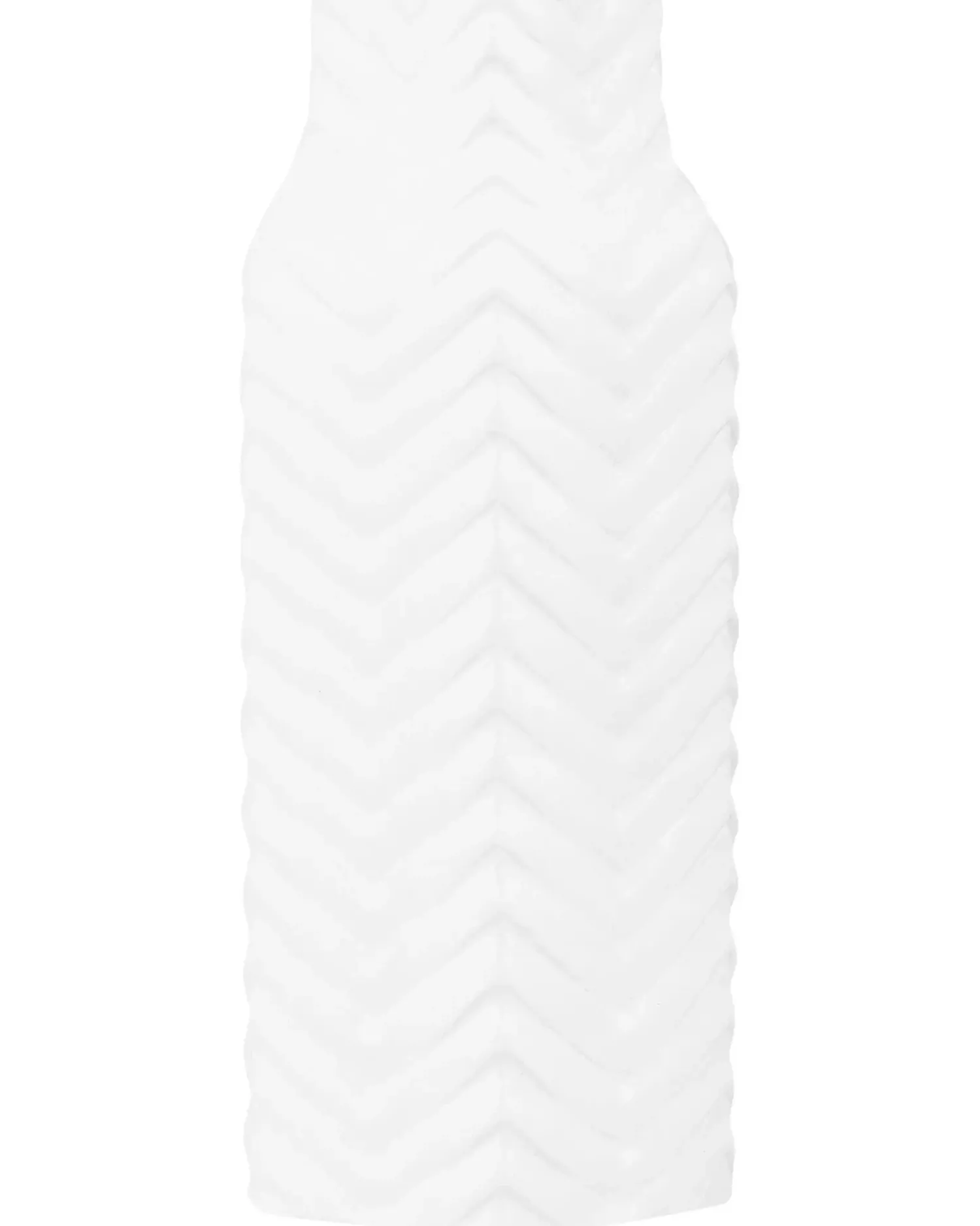 Sale Beliani Vaso decorativo XANTHOS Gres porcellanato 32 cm Bianco