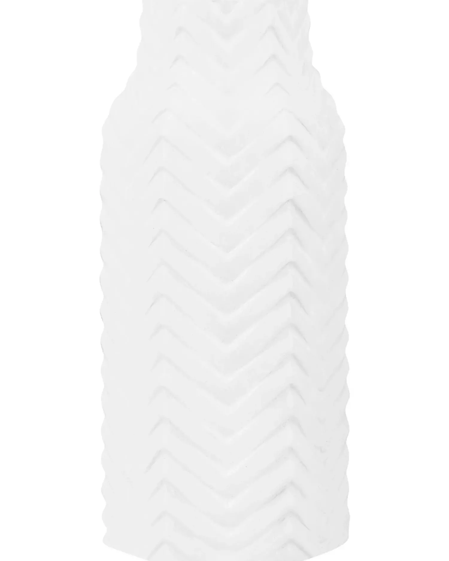 Sale Beliani Vaso decorativo XANTHOS Gres porcellanato 32 cm Bianco
