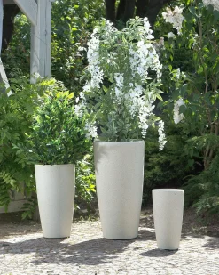 Hot Beliani Vaso per piante ABDERA 39 cm chiaro Beige