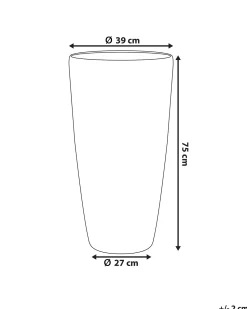 Hot Beliani Vaso per piante ABDERA 39 cm chiaro Beige