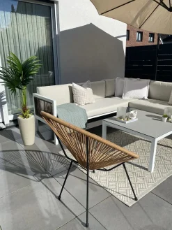 Hot Beliani Vaso per piante ABDERA 39 cm chiaro Beige