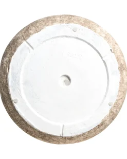 Outlet Beliani Vaso per piante ARGOSTOLI 44 cm Beige Bianco Beige