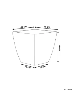 Online Beliani Vaso per piante ASTRAS 50 cm Argento