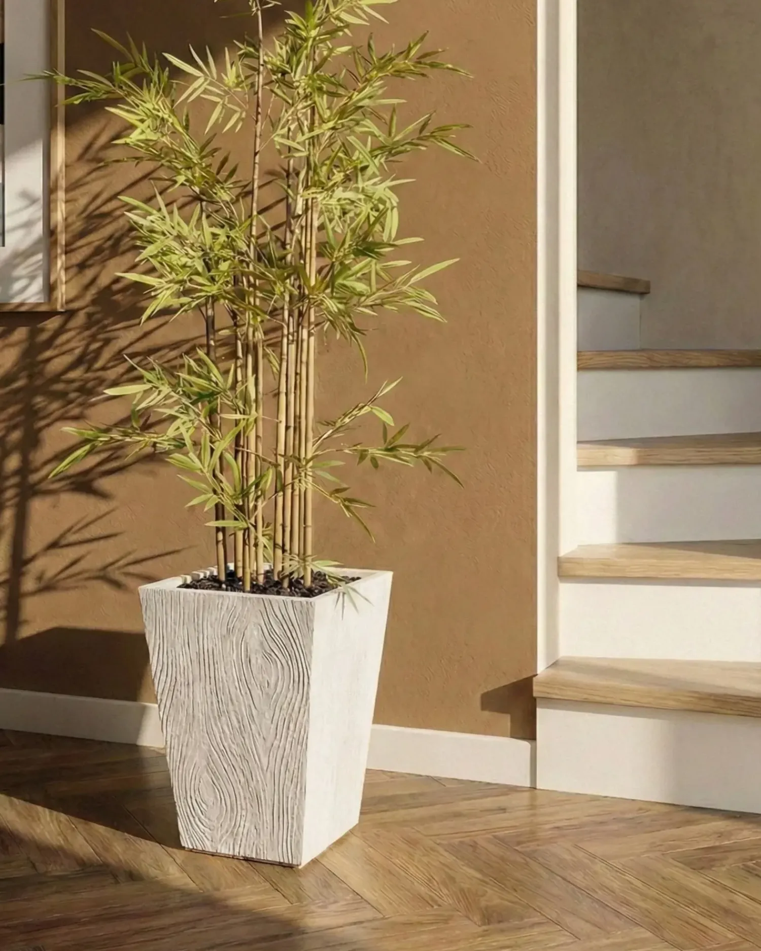 Sale Beliani Vaso per piante BAIHE 42 cm chiaro Beige