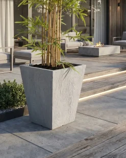 Hot Beliani Vaso per piante BAIHE 42 cm Grigio