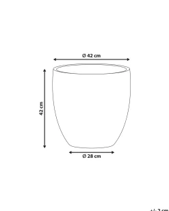 New Beliani Vaso per piante BAIYUN 42 cm chiaro Beige