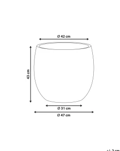 Sale Beliani Vaso per piante BAIYUN 47 cm Grigio