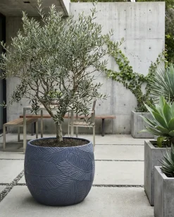 Sale Beliani Vaso per piante BAIYUN 47 cm Grigio