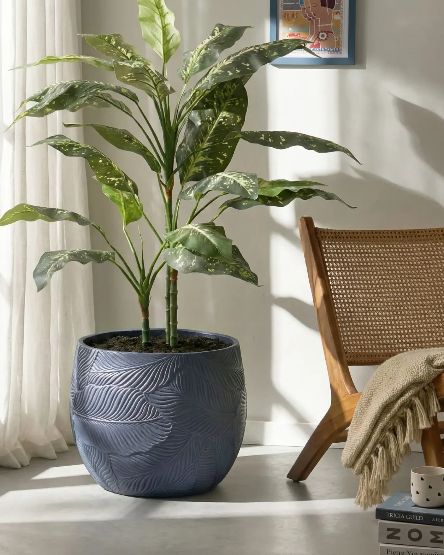 Sale Beliani Vaso per piante BAIYUN 47 cm Grigio