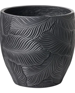 New Beliani Vaso per piante BAIYUN 42 cm Nero