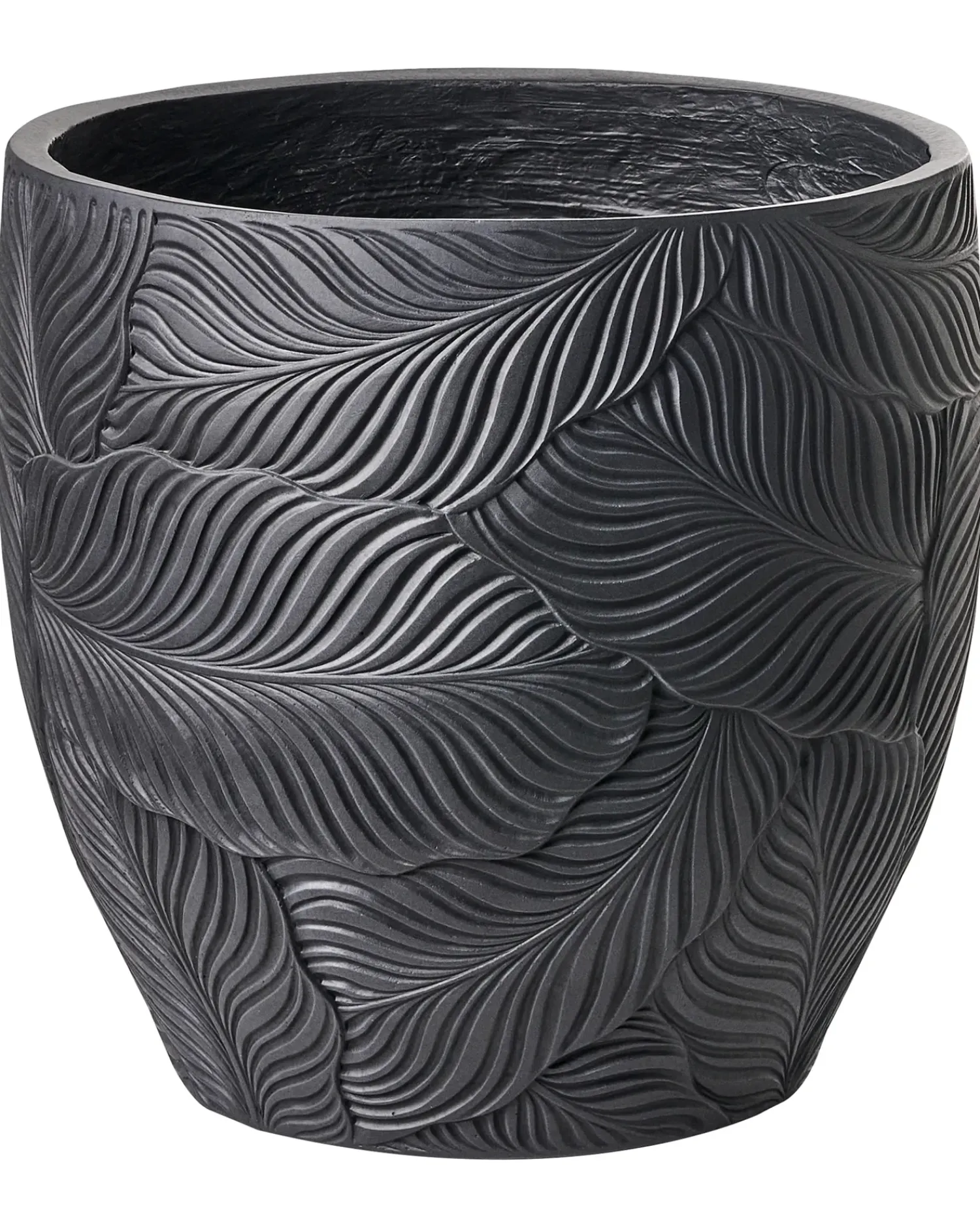 New Beliani Vaso per piante BAIYUN 42 cm Nero