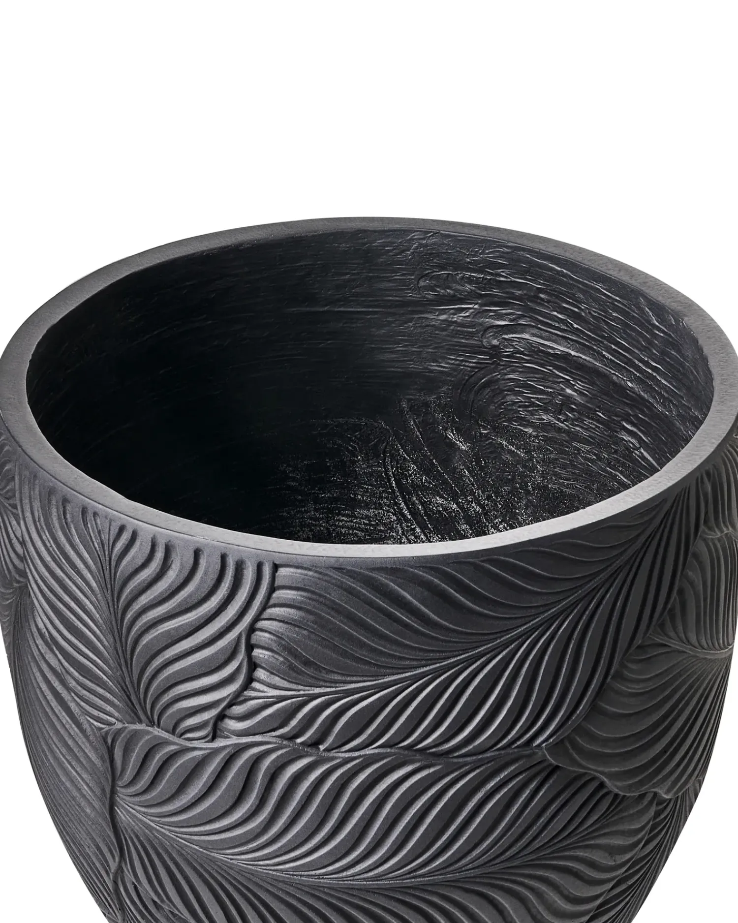 New Beliani Vaso per piante BAIYUN 42 cm Nero