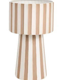 New Beliani Vaso per piante BANE Metallo 30 cm Bianco/Beige Bianco Beige