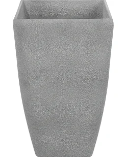 Best Beliani Vaso per piante BARIS 60 cm chiaro Grigio