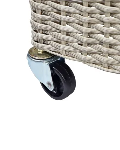 Clearance Beliani Vaso per piante BELLIS Rattan sintetico (PE) 82 cm chiaro Marrone