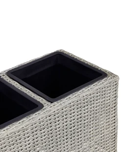 Clearance Beliani Vaso per piante BELLIS Rattan sintetico (PE) 82 cm chiaro Marrone
