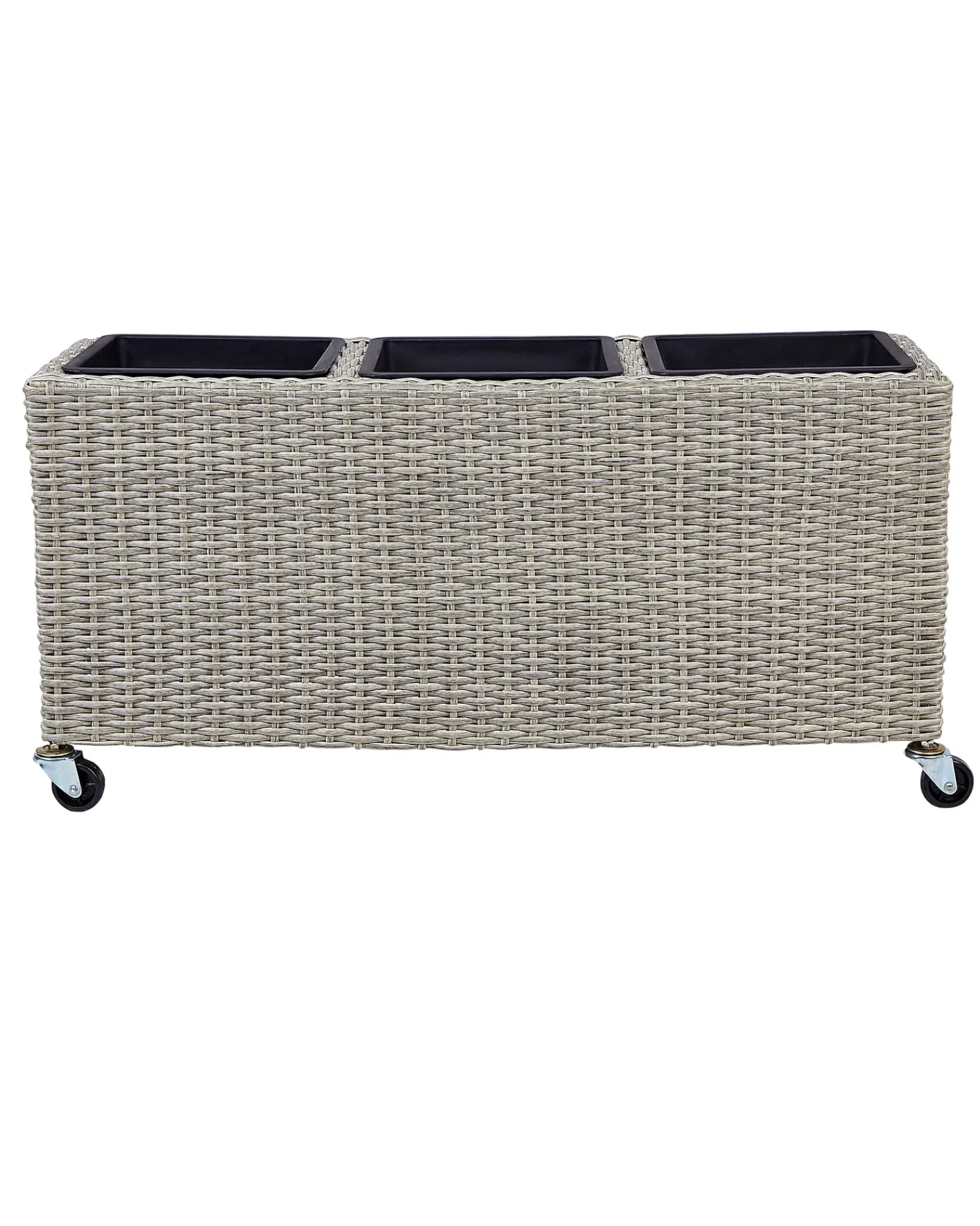 Clearance Beliani Vaso per piante BELLIS Rattan sintetico (PE) 82 cm chiaro Marrone