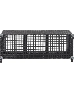 Clearance Beliani Vaso per piante BELLIS Rattan sintetico (PE) 82 cm Nero
