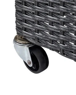 Clearance Beliani Vaso per piante BELLIS Rattan sintetico (PE) 82 cm Nero