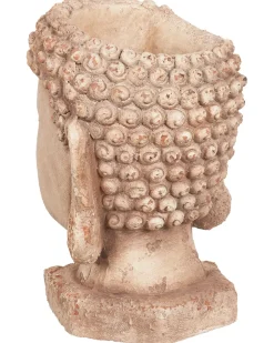 Beliani Vaso per piante BUTOMUS 30 cm sabbia Beige