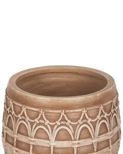 Best Beliani Vaso per piante CICUTA 22 cm Marrone chiaro Beige Marrone