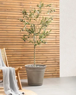 Online Beliani Vaso per piante CISTUS 44 cm Grigio