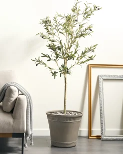 Online Beliani Vaso per piante CISTUS 44 cm Grigio