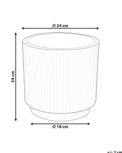 Beliani Vaso per piante DARIA sporco Bianco
