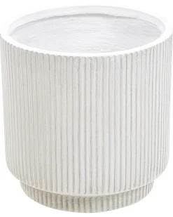 Beliani Vaso per piante DARIA sporco Bianco