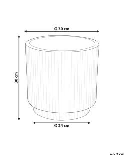 Beliani Vaso per piante DARIA sporco Bianco