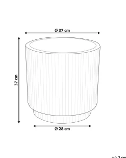 Beliani Vaso per piante DARIA sporco Bianco