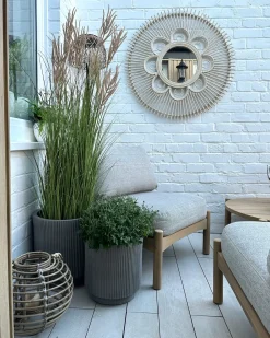 Sale Beliani Vaso per piante DARIA Tortora Beige