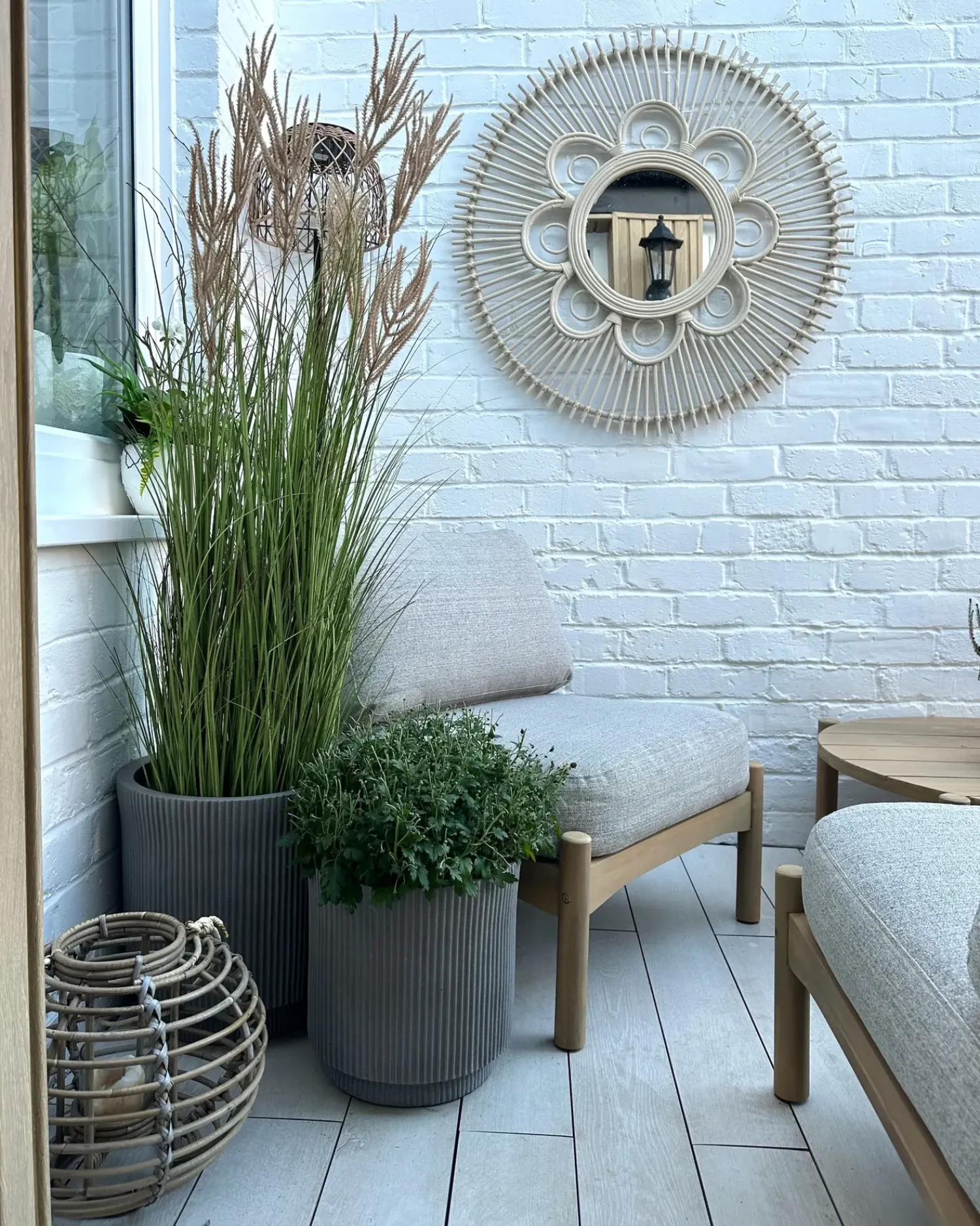 New Beliani Vaso per piante DARIA Tortora Beige