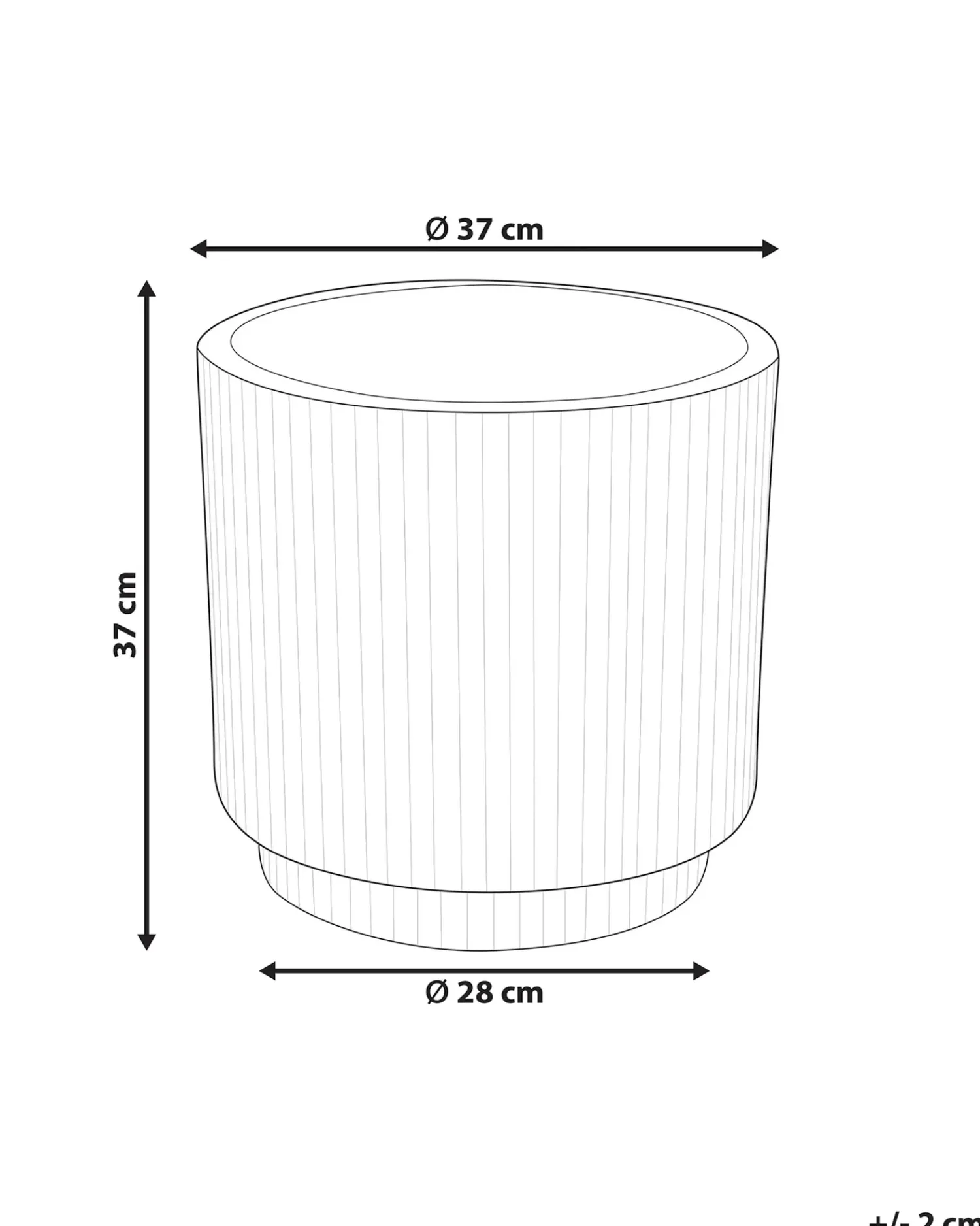 New Beliani Vaso per piante DARIA Tortora Beige