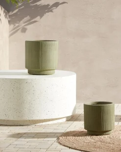 New Beliani Vaso per piante DARIA oliva Verde