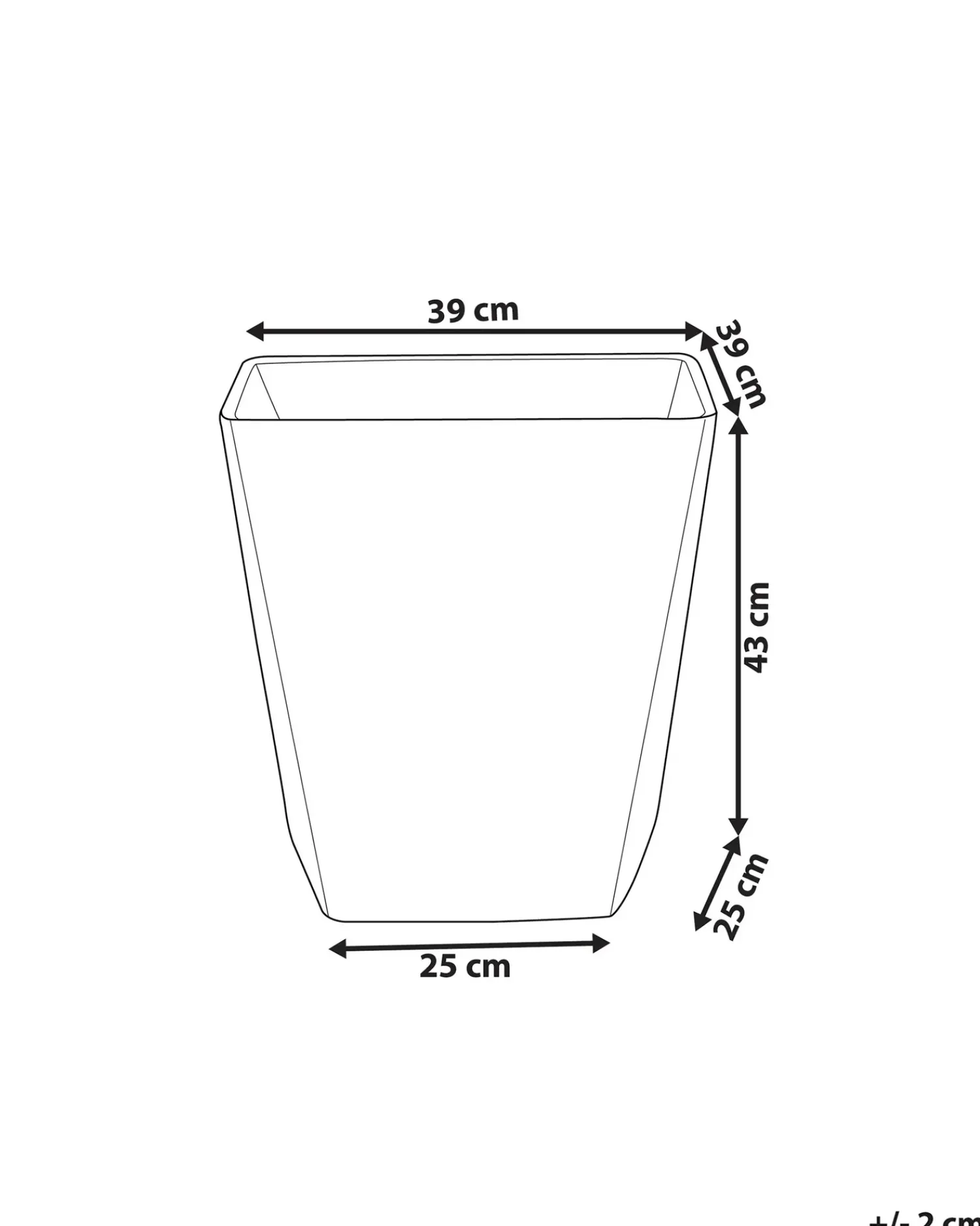 Beliani Vaso per piante DELOS 39 cm Grigio