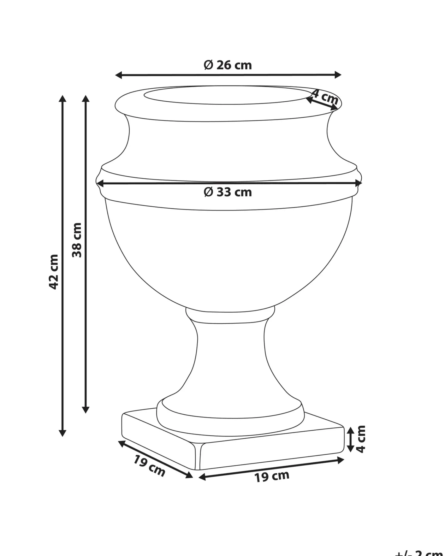 Sale Beliani Vaso per piante DESKATI 33 cm Beige