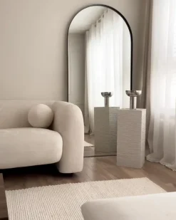 New Beliani Vaso per piante DION 40 cm chiaro Beige