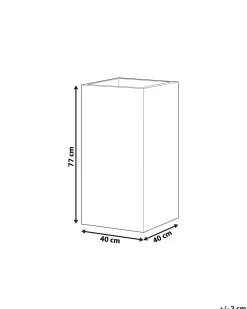 New Beliani Vaso per piante DION 40 cm chiaro Beige